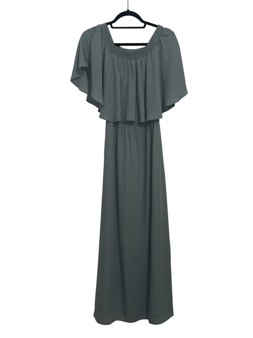 Show Me your Mumu Hacienda Silver Sage Maxi Off Shoulder Dress Sz XL